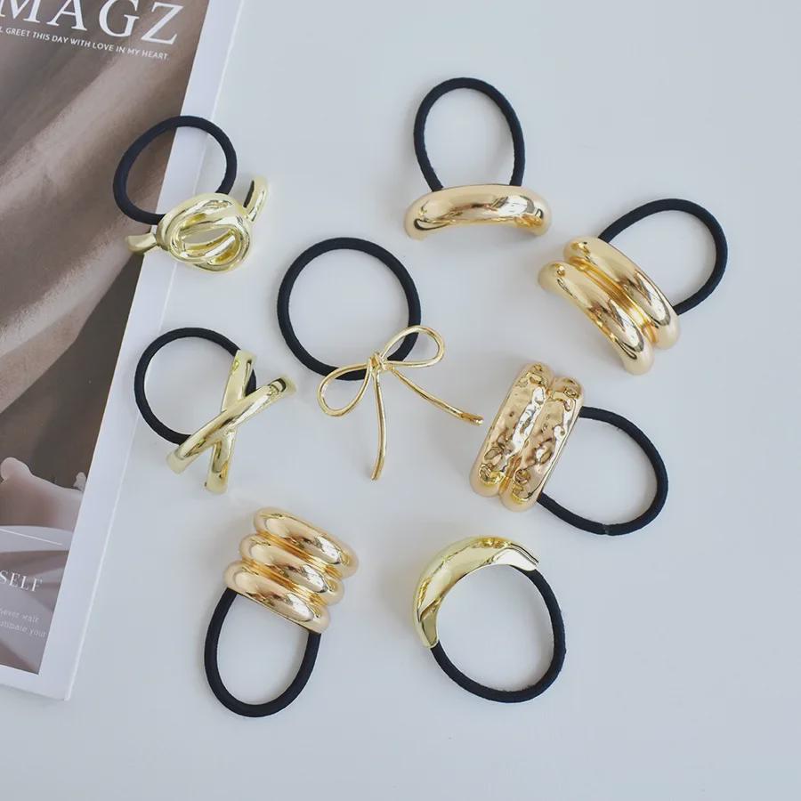 "U-Shaped Alloy Ponytail Headband: High-End, Cold Style, Seamless, Minimalist Hair Ring"