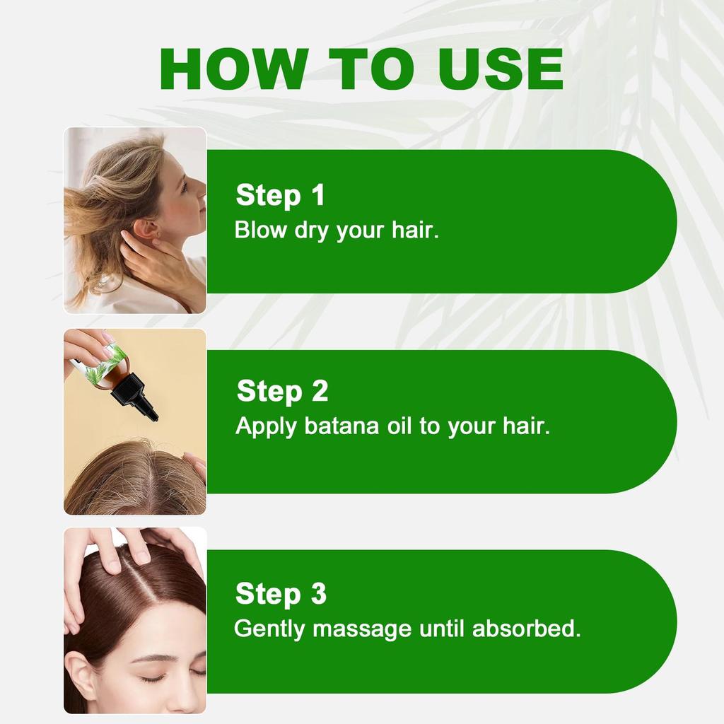 Масло Батана для волос - Увлажняет и укрепляет волосы и кожу головы, Предотвращает ломкость и секущиеся кончики, 120 мл