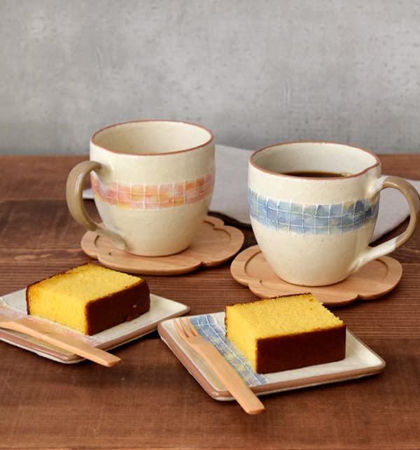 Tableware East Mug, Mosaic, Hand-Painted Ichinen, Blue-Green, tz-003-01