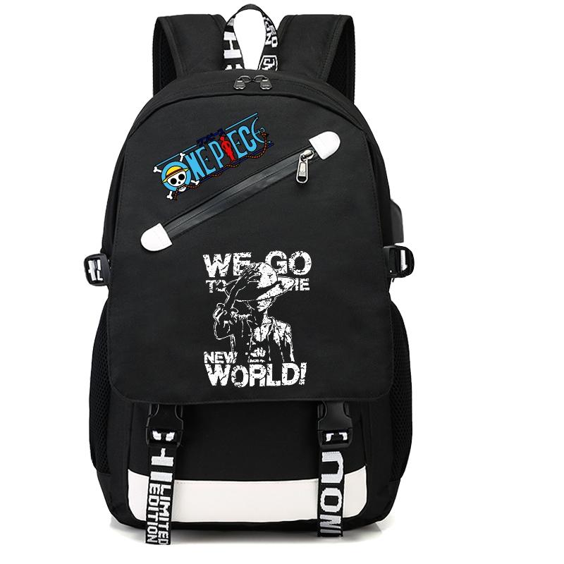 Цельный рюкзак в стиле аниме для мальчиков и девочек, сумка для книг в школу, большая вместительная студенческая сумка для книг, мужская и женская дорожная сумка Mochila