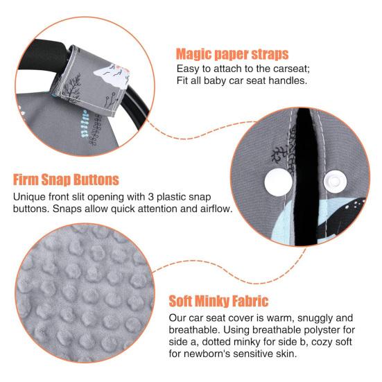 Чехол для переноски ребенка с окошком для подглядывания, двухслойная ткань, навес для автокресла для младенца, чехол для коляски, накидка для кормления