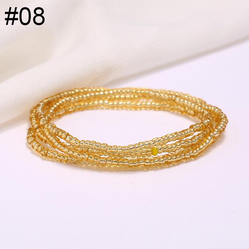 Women Fashion Waist Chain Rice Bead Waist Chain Beach Chain Body Jewelry Belly Chain