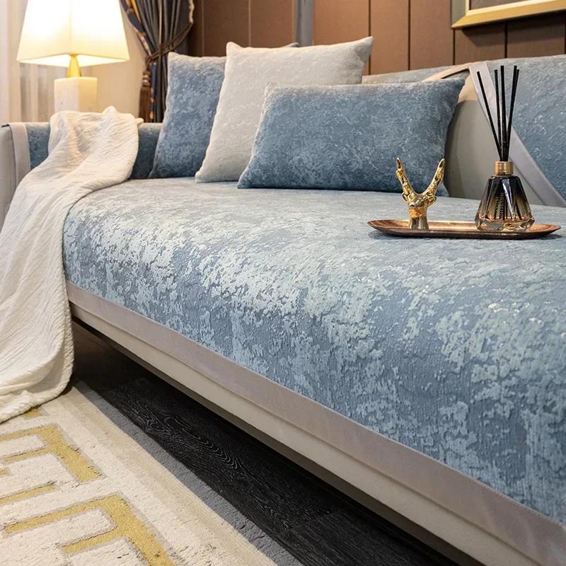 Сплошная цветная роскошная стильная диванная подушка, новая всесезонная универсальная спинка, полотенце, современный скандинавский чехол для дивана, тканевая подушка