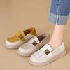 Leather Women's Summer and Autumn New Breathable Hollow Soft Sole Casual Versatile Lazy Shoes Hole Single Shoes