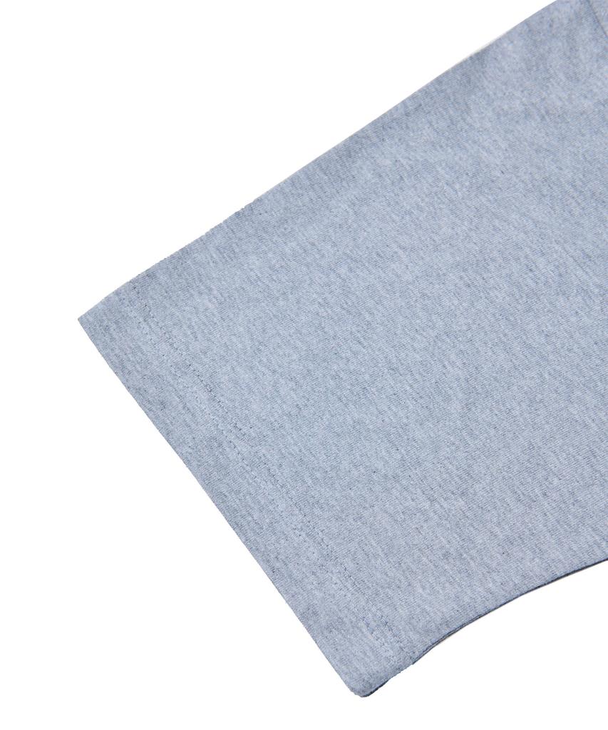 TEN PAST SEVEN Lettering Print T-Shirt - Gray