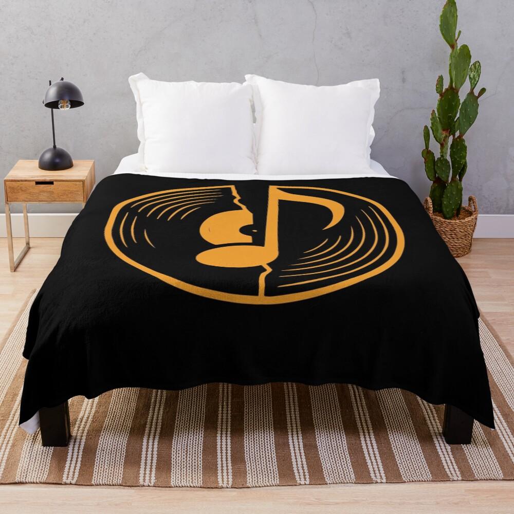 Vinyl Record Music Note Vintage Vinyl Lovers Throw Blanket