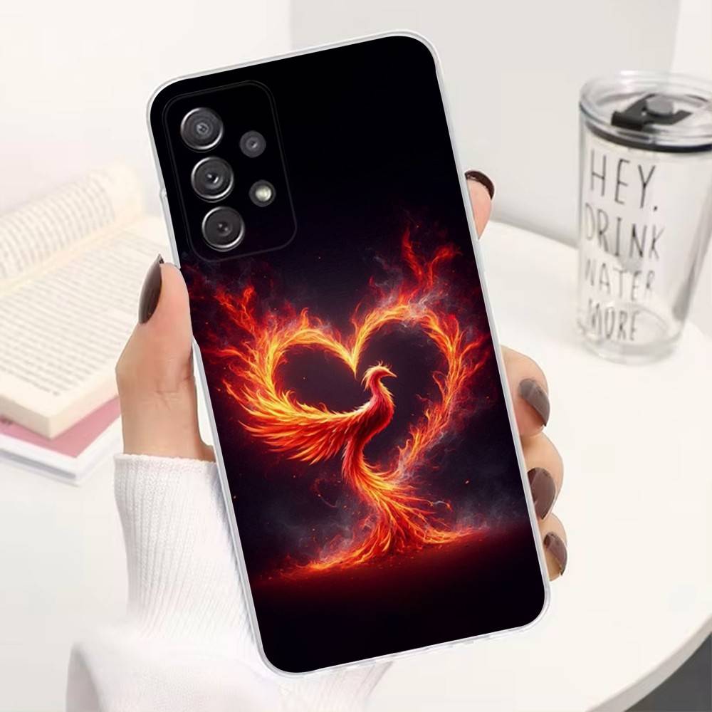 Крутой Феникс Для Samsung A51,30,71,S9,Ultra,Lite,S23,20,FE,22,21,Plus,10, Прозрачный, Силиконовый Чехол