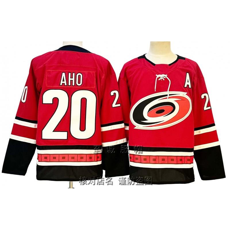 Mens Vintage NHL Hockey Jersey Custom Embroidered 37 Hurricanes Team Ice Practice Shirt Cotton Blend