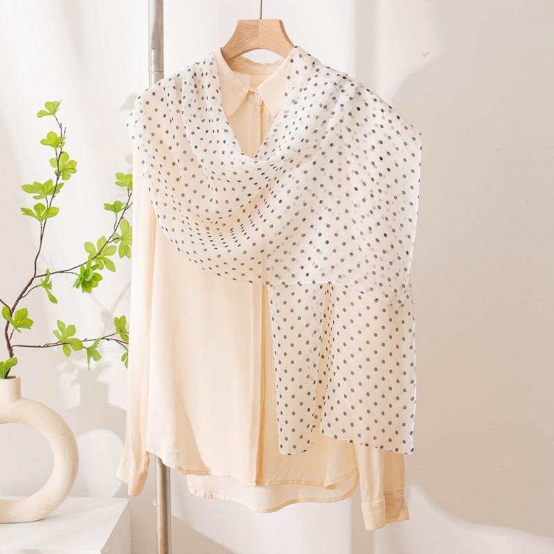 2025 Silk Scarf Shawl Sunscreen High-end Gift Versatile Decorative