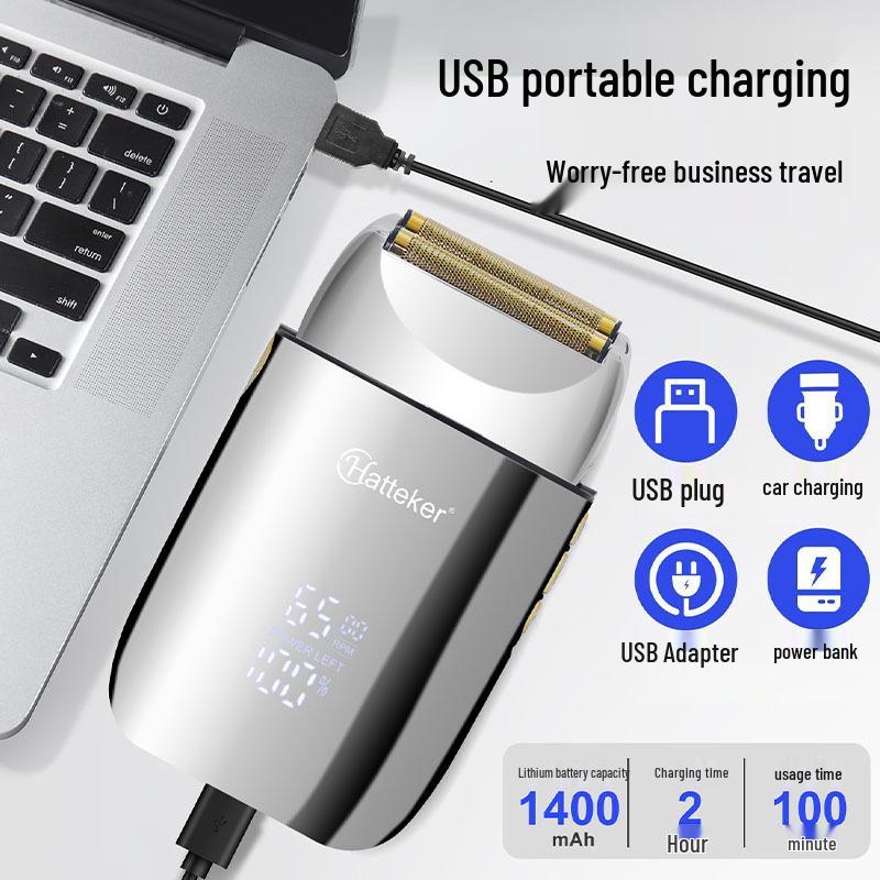 Мужская электрическая бритва и триммер для бороды с USB-зарядкой