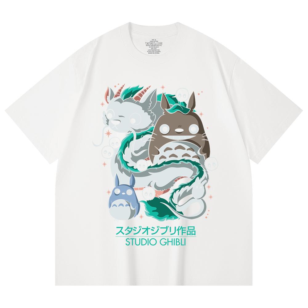 230 Gsm 100% Cotton Ghibli V7 Print Unisex Heavy Cotton T Shirt