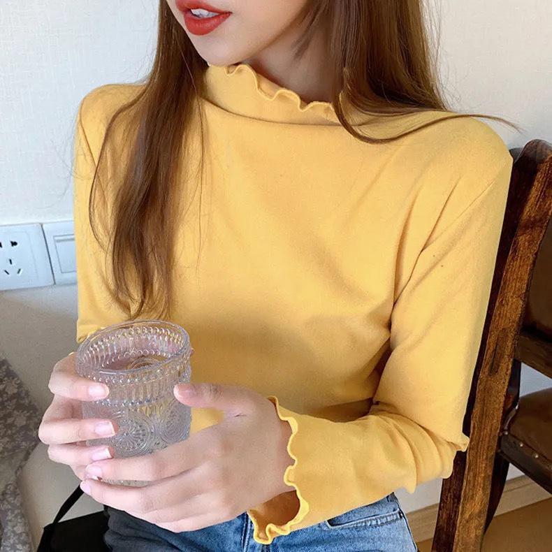 Женский приталенный бархатный топ-базовый слой Kitten Diary для похудения - С длинным рукавом, для ношения осенью/зимой