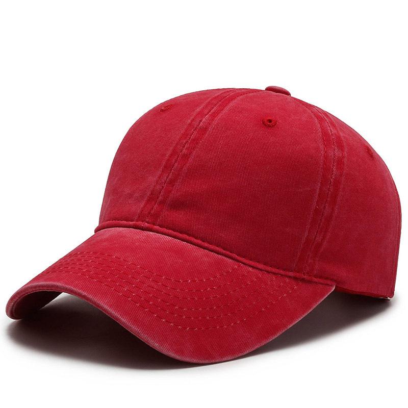 American Hat Washed Hat Men'S Casual Baseball Cap Outdoor Embroidery Big M Trendy Versatile Sunscreen Hat