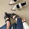 Slingback Shoes Gothic Chunky Heels Women's Pumps Rivet Street Style Medium Heel Punk Vintage Casual Sandals Spring Summer