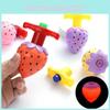Luminous Plastic Strawberry Gyroscope Set For Kids Outdoor Toys Durable Gift