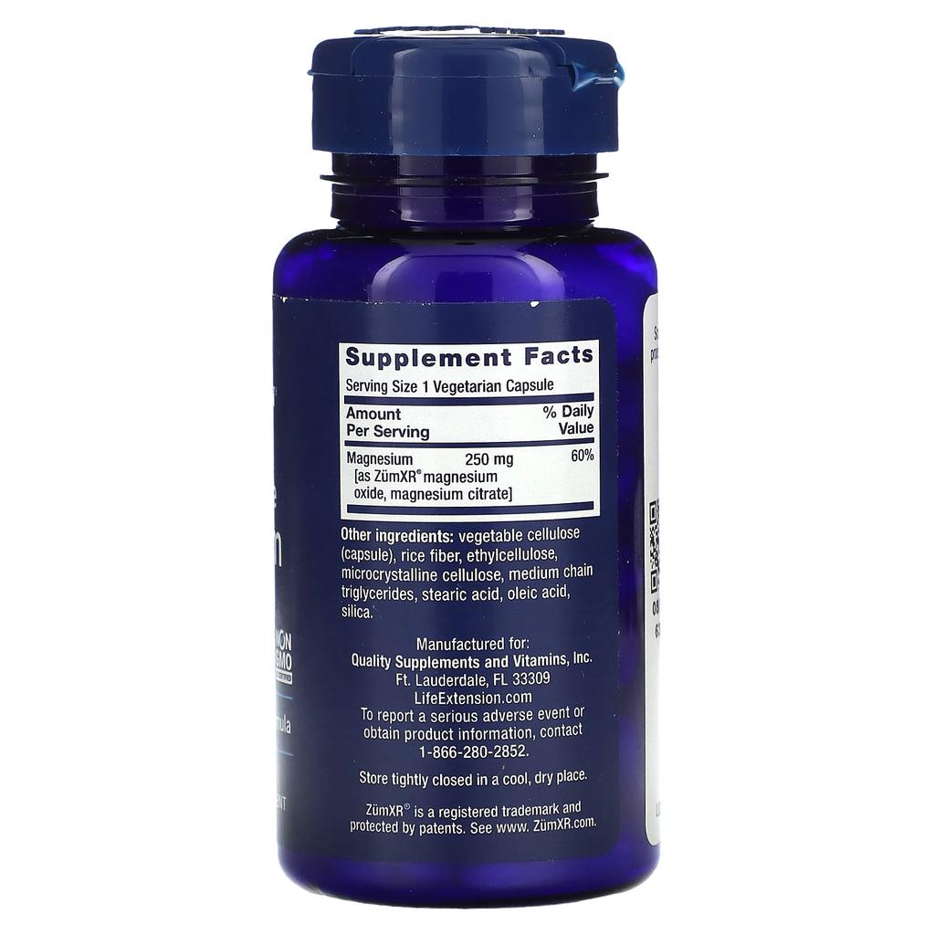 Extended Release Magnesium, Veggie Capsules, 60 (250Mg per Capsule)