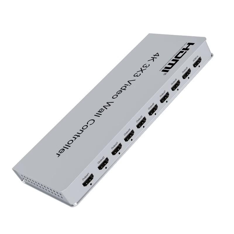 4K HDMI Процессор видеостены 3x3 - Поддерживает режимы 9/12/16 экранов для отображения на большом экране