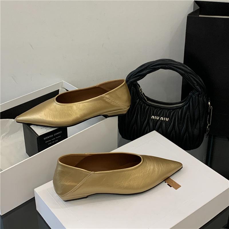 Мода Bailamos Женские балетки Мода Острый носок Слипоны Женские Элегантные Сандалии Мягкий Плоский каблук Уличные Туфли Платье Mujer