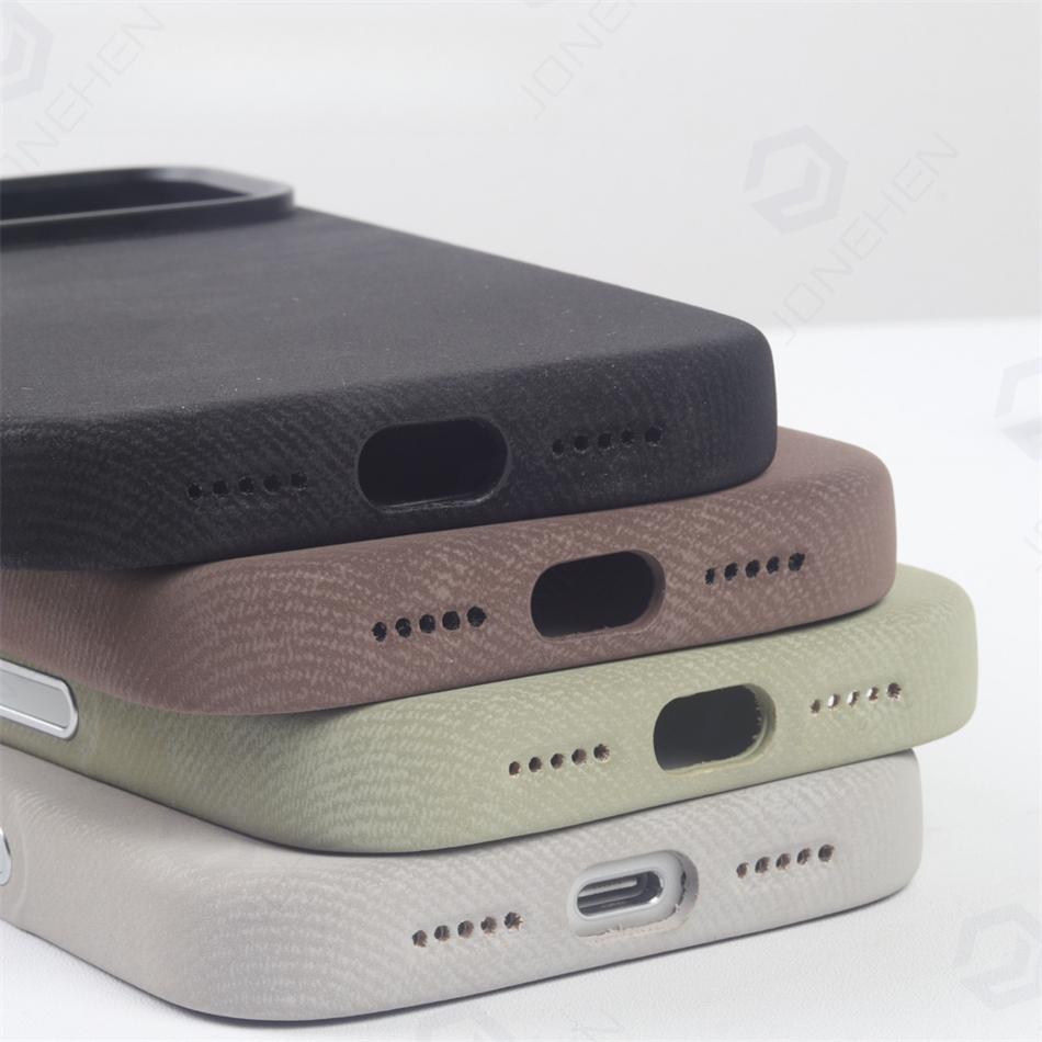 For Fiber Leather Case For For Iphone 16 17 Pro Max 17pro Magnetic Wireless Camera Button Alloy Lens Shockproof Cover