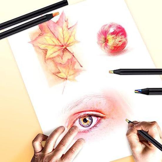 8/12 шт. Набор градиентных радужных карандашей для детей и взрослых, гигантские цветные карандаши для художественного раскрашивания