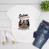Witchy Book Club T-Shirt Spooky Girl Reading Tshirt Book Lover Halloween T-shirt Casual Women Graphic T Shirts Witches Salem Tee