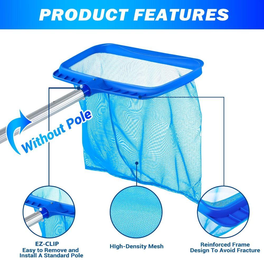 Большая емкость для бассейна сетка без шеста с мелкой сеткой для сбора мусора из листьев