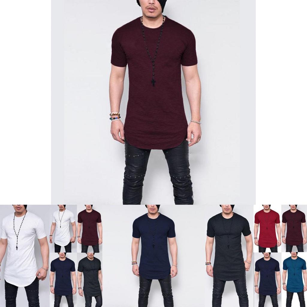 Ultra-comfortable Curve Hem Men T-shirt With Side Zipper In Premium Cotton Blends
