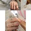 Trendy Adjustable Copper Ring For Women With Chic Geometric Style Colors And