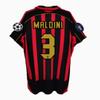 Retro AC Milan 2006-2007 Home/Away Short Sleeve Soccer Jersey Adults Classic Match Shirt With Player Number