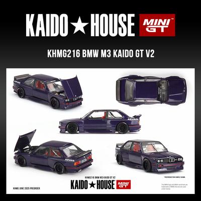 KHMG 216 1:64 BMW M3 Kaido GT V2 Открывающийся капот Модель автомобиля из литого металла Kaido House MINIGT