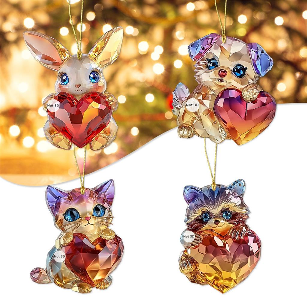 2D Cute And Adorable Pendant Cross Border Acrylic Flat Car Rearview Mirror Pendant Home Decoration Pendant