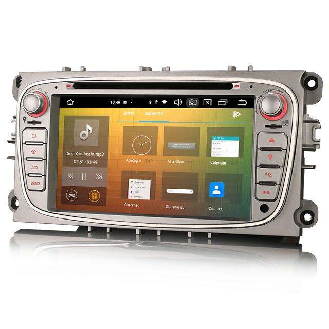 Erisin ES8509FS 7 Inch Android 12.0 IPS Wireless CarPlay 4G TPMS DAB DSP Car Stereo for FORD Mondeo Focus Galaxy