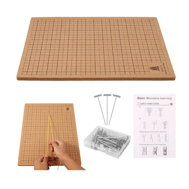 Portable Weaving Aid Board for Tassels Knotting Handcraft Silicone Materials Safe Designs