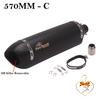 470MM 570MM Universal Motorcycle Exhaust Pipe DB Killer Muffler For Honda PCX125 150 Z900 R6 TMX530 CB500 R1 Tenere700 XTZ700