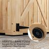 Garden Storage Shed, Wooden Shed for Tools and Garden Equipment, Asphalt Roof, Double Doors, Spruce Wood, Light Brown