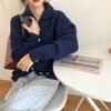 Уютный вязаный кардиган-пальто для женщин Эластичный хлопковый кардиган с длинным рукавом Повседневный свободный осенний наряд