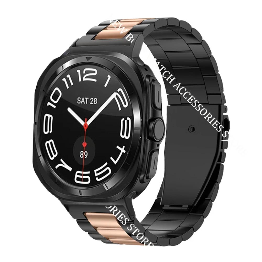 Металлический ремешок из нержавеющей стали без зазоров для Samsung Galaxy Ultra Watch 47 мм Роскошный металлический ремешок для Galaxy Ultra 47 мм Сменный ремешок