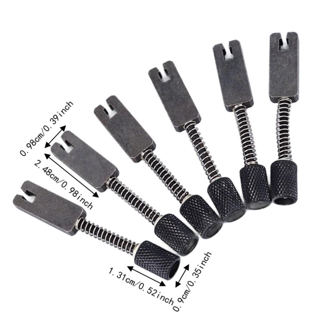 6PCS Metal Material Electric Guitar Bridge Black Color Bridge Replacement Parts For Bass Guitar
