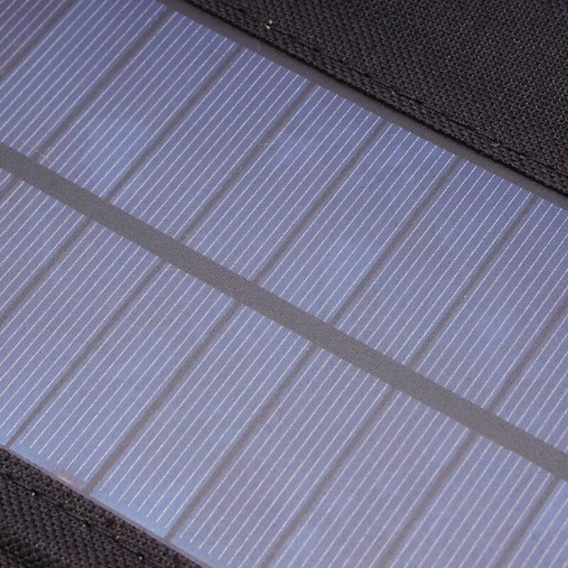 Портативное складное водонепроницаемое и пылезащитное зарядное устройство с солнечной панелью 15 Вт, USB-выходное устройство, уличный кемпер