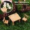 DIY Gifts Home Decor Mini Miniature Micro Landscape Garden Furniture Ornament Table and Chairs