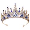 New White Crystal Tiara Wedding Accessories Bridal Crown High-end Baroque Princess Crown Gem Headband