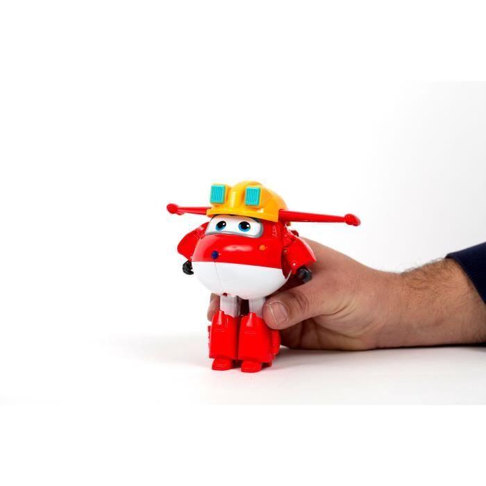 SUPER WINGS – TRANSFORMING JETT CONSTRUCTION – Avion Jouet Transformable et Figurine Robot Jouet Enfant – Personnage et Robot Transf