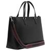 Coach Logan 38 Zipper Closure Pebble Leather Shoulder Crossbody Tote Bag Large Women bags Black CH251-SVA47
