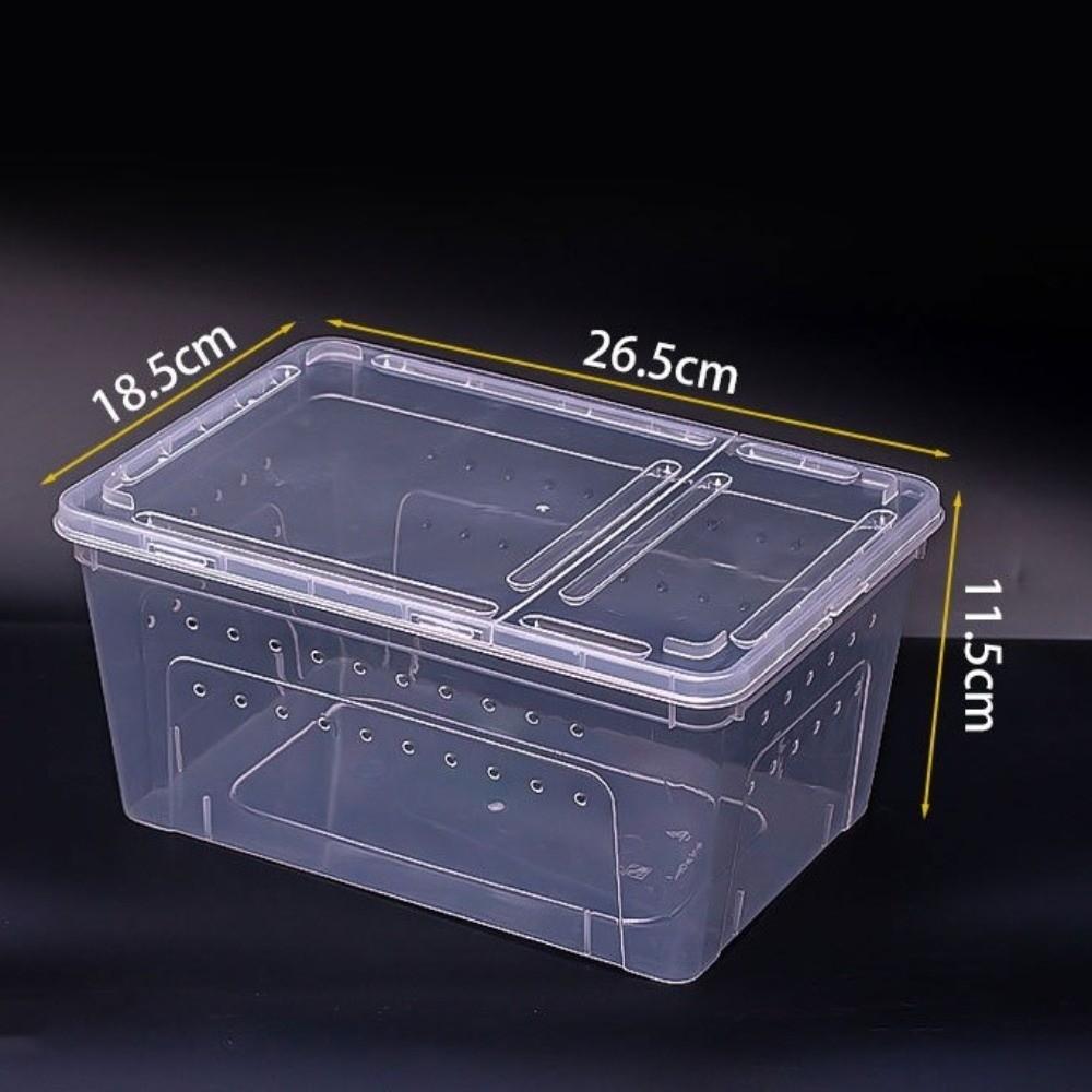 Transparent Turtle Transport Container Ventilated Reptile Terrarium Animal Habitat Cage  Pet House