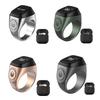 20mm Ring Tasbih Counter Bluetooth-compatible 5.1 Smart Tally Counter Ring 0.49 Inch OLED Display Vibration Reminder for Muslims