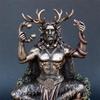 Cernunnos Celtics Рогатый Бог животных Статуя из смолы Статуя подземного мира для украшения дома и сада, украшение комнаты