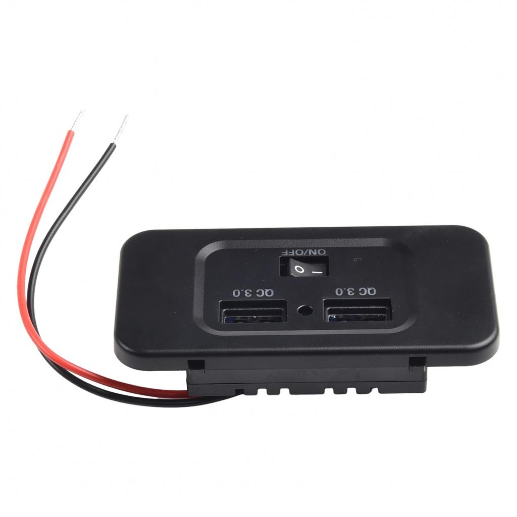Двойное автомобильное зарядное гнездо USB для крепления на панель для быстрой зарядки автомобилей 12 В/24 В