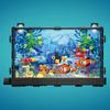 Fish Tank Building Block Set with Lights, Aquarium, Sea Jellyfish, Home Decoration Christmas Halloween Gifts Building Block Toys