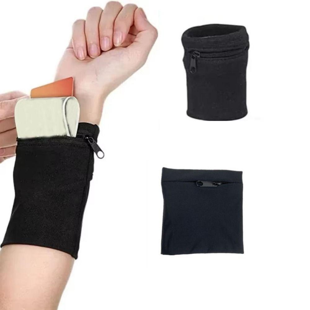 Lightweight Sports Wristlet Bag Zipper Closure Cycling Wrist Bag Zipper Wrist Wallet  Running