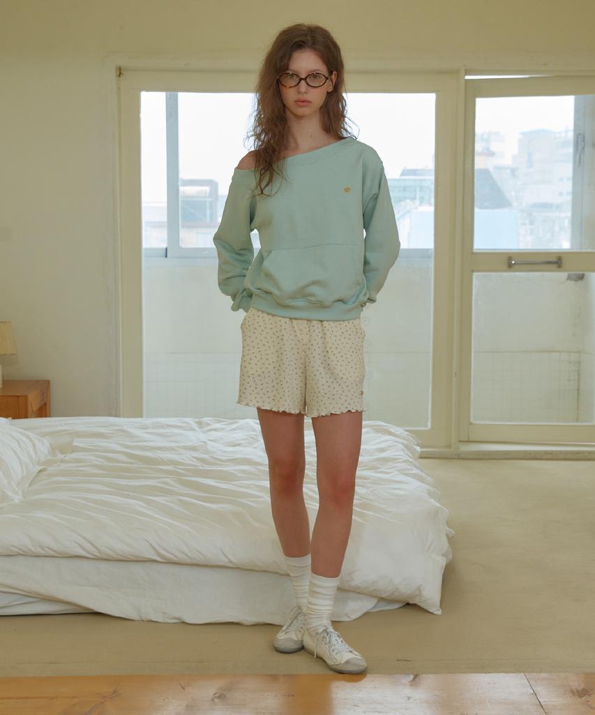 ANOETIC Anc Floral Waffle Shorts_Ivory